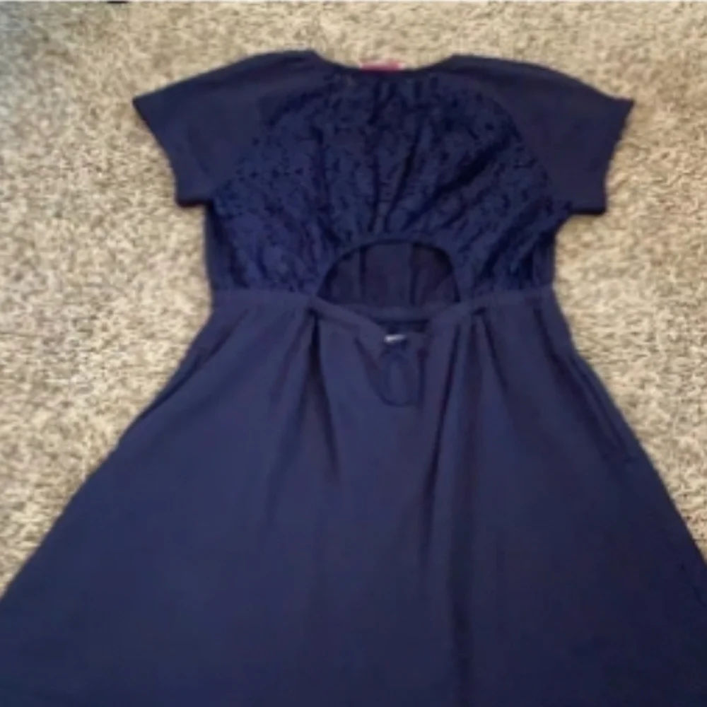 Kate Spade Navy Textured Lace Dress - Picture 2 of 9